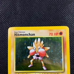 Pokemon Hitmonchan 7/102 Base Set Holo Card 1999 - Heavy Play - Image 2