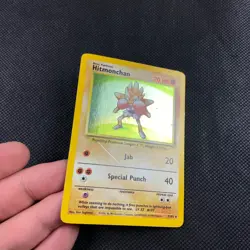 Pokemon Hitmonchan 7/102 Base Set Holo Card 1999 - Heavy Play - Image 4