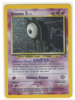 Unown Holo 14/75 - Neo Genesis - WOTC Vintage Pokemon Card LP to NM - Image 1