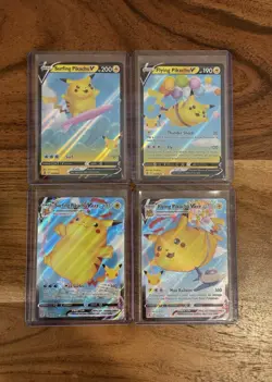 Pikachu V VMAX Surfing & Flying 4-Card Set - Celebrations 25th Anniversary - Image 1
