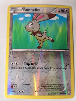 Bunnelby - 120/160 XY Primal Clash Reverse Pokemon Holo Foil Nice! - Image 1