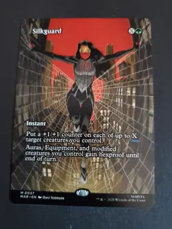 MTG Silkguard Borderless 0037 Marvel Spider Man SPM NM - Image 1