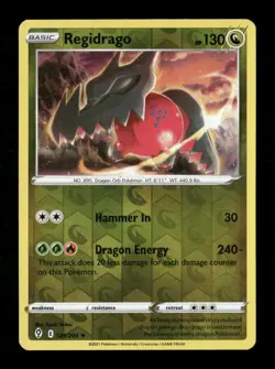 Regidrago Reverse Holo Holo Rare SWSH07: Evolving Skies 124/203 NM Pokemon LP - Image 1