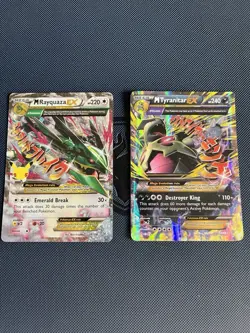 Pokemon TCG Mega Rayquaza EX Celebrations 76/108 & Mega Tyranitar EX 43/98 - Image 1