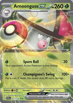 Pokemon S&V Journey Together Amoonguss EX Double Rare Holo Card 11/159 - Image 1