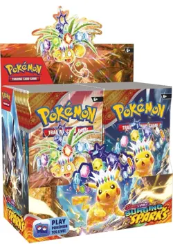 POKEMON TCG Box 36 Boosters SURGING SPARKS - ENGLISH Ready to Ship SV08- - Image 1