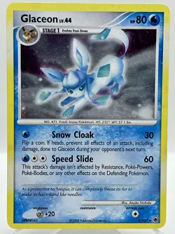 Glaceon 5/100 D&P Magestic Dawn Holo Rare 2008 Vintage Pokemon TCG Card - Image 1