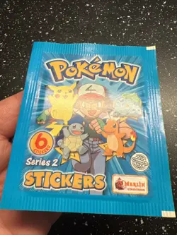X1 Paquet Booster Neuf Scelle Pokemon Merlin 6 Stickers Series 2 Nintendo 2000 - Image 4