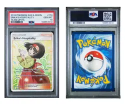 Pokemon Erika's Hospitality Team Up Full Art #174 PSA 10 Gem Mint 2019 - Image 1