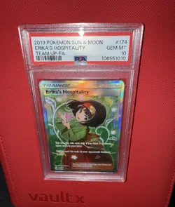 Pokemon Erika's Hospitality Team Up Full Art #174 PSA 10 Gem Mint 2019 - Image 4