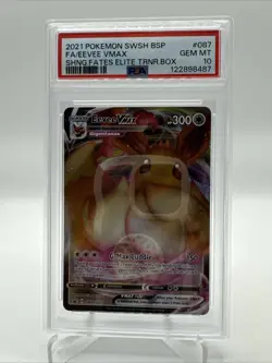 2021 Pokemon SWSH Eevee VMAX SWSH087 Shining Fates ETB Promo Pokemon TCG PSA 10 - Image 2