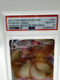 2021 Pokemon SWSH Eevee VMAX SWSH087 Shining Fates ETB Promo Pokemon TCG PSA 10 - Image 3
