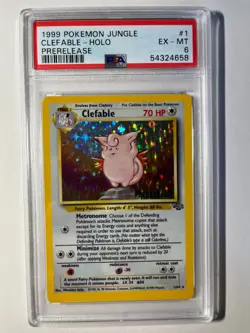 1999 Pokemon Jungle Prerelease - Clefable Holo #1 - PSA 6 - Image 1
