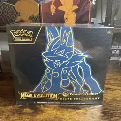 Pokemon TCG Mega Evolution ETB Lucario Pokemon Center Factory Sealed!! - Image 1