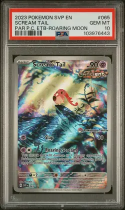 2023 POKEMON PARADOX RIFT POKEMON CENTER ETB PROMO SVP #065 SCREAM TAIL PSA 10 - Image 1