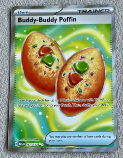 Buddy Buddy Poffin 167/132 Mega Evolution Full Art Secret Rare Pokemon Trainer - Image 1