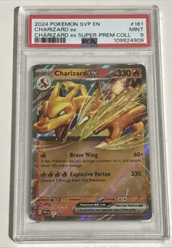 Pokemon TCG Scarlet and Violet Black Star Promo Charizard ex 161 PSA 9 - Image 1