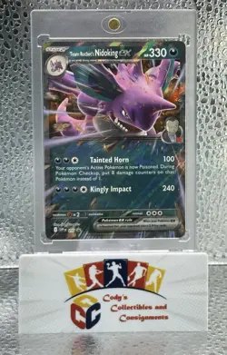 Pokemon TCG Team Rocket's Nidoking ex SVP 217 Black Star Promo English - Image 1