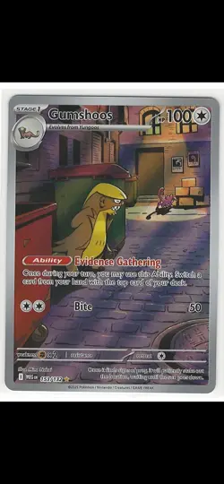 Pokemon Mega Evolution Gumshoos Illustration Rare 153/132 Near Mint - Image 1