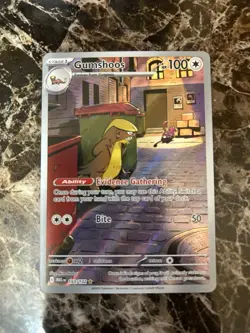 Gumshoos 153/132 Full Art Holo Illustration Rare Mega Evolution Pokemon 2025 - Image 1