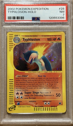 Typhlosion Holo Rare 2002 Expedition 028/165 PSA 7 Pokemon TCG - Image 1