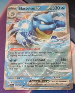 Blastoise EX 030/142 Stellar Crown Double Rare Holo Pokemon TCG NM-Mint TCG - Image 1