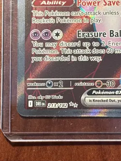 Pokemon Mewtwo EX TCG Team Rockets 213/182 Full Art Destined Rivals English - Image 3
