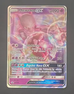 Pokemon Card Mewtwo GX SM196 Black Star Promo - Near Mint - Image 1