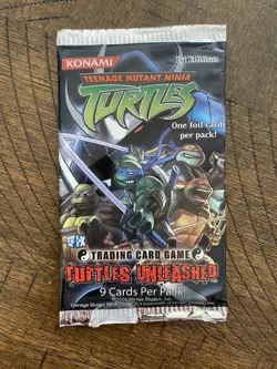 2004 TMNT Turtles Unleashed TCG Booster Pack of 9 Cards (1st Edition) NEW SEALED - Image 1