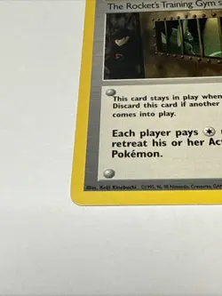 The Rocket's training Gym Stadium Card 104/132 Rare Gym Heroes Trainer Pokemon - Image 3