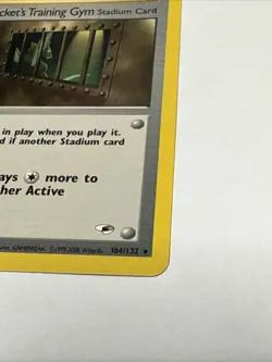 The Rocket's training Gym Stadium Card 104/132 Rare Gym Heroes Trainer Pokemon - Image 4
