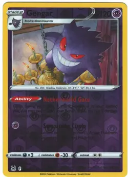 Gengar 66/196 Lost Origin Reverse Holo Rare Pokemon Card TCG 066/196 Pokemon - Image 1