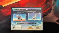Shiny Koraidon & Miraidon Pokemon Scarlet Violet Code Card - Gamestop - Image 1