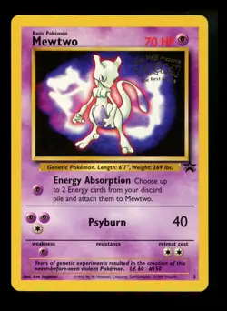 Mewtwo 3 1999 WB Movie Black Star Promo Rare WOTC Nintendo Pokemon Card TCG - Image 1