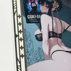 Goddess Story: Yor Forger Non Serial Metal Anime Waifu CCG Trading Card - Damage - Image 3