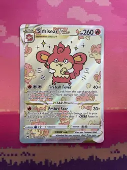 Pokemon Card Simisear VSTAR GG37/GG70 Ultra Rare Crown Zenith Near Mint - Image 1
