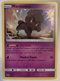 Marshadow SM85 Sun & Moon Promos Holographic Pokemon Card FBG B - Image 2