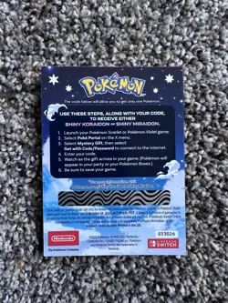 Shiny Koraidon & Miraidon Pokemon Scarlet Violet Code Card - Gamestop - Image 1
