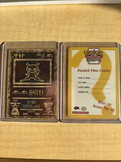 Ancient Mew Pokemon New Movie Promo Double Holo Foil Rare 1999-2000 Card - Image 1