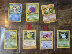 Lot of 7 WOTC Pokemon 1st Edition Jungle Pack-Fresh Cards | Pikachu, Eevee, Mint - Image 1