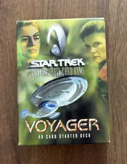 Star Trek CCG Voyager OPENED 40-Card Warp Starter Deck- Barzan Wormhole + Karden - Image 1