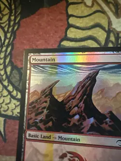 Mtg Magic Premium Sliver Deck Foil Mountain Yellow Ink Error Misprint Card - Image 2