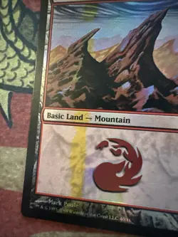 Mtg Magic Premium Sliver Deck Foil Mountain Yellow Ink Error Misprint Card - Image 3