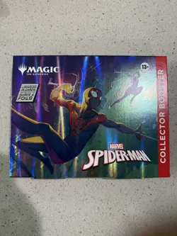 Magic The Gathering Marvel Spiderman Collector Booster Pack IN HAND - Image 2