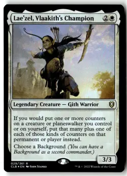 MTG Foil Lae'zel, Vlaakith's Champion - CLB Moderately Played English - Image 1