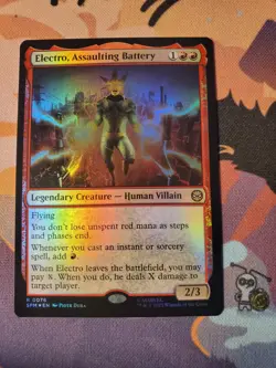 MTG Electro, Assaulting Battery FOIL #0076 Marvel's Spider-Man NM - Image 1