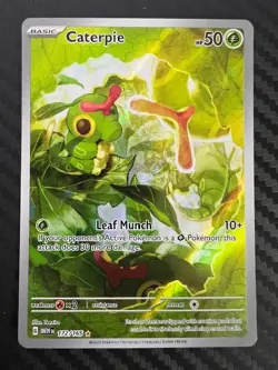 Pokemon TCG Caterpie 172/165 Scarlet & Violet 151 Holo Illustration Rare NM - Image 1