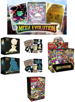 "PRESALE" Pokemon Mega Evolution Pokemon Center ETB + Booster Boxes 4x Bundle - Image 1