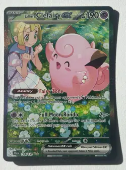 2025 Pokemon Journey Together Lillie’s Clefairy Ex 184/159 SIR - Image 1