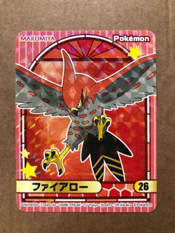 Talonflame Pokemon Marumiya Holo Sticker Nintendo Rare Japanese - Image 1